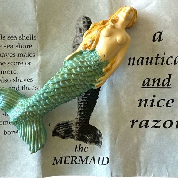 Vintage new in box C.A. Daniel’s -Cintika collectible enameled mermaid razor - Picture 3 of 4